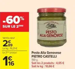 Cora x Carrefour Pesto alla genovese pietro castelli offre