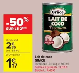 Cora x Carrefour Lait de coco grace offre