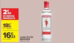 Cora x Carrefour London dry gin beefeater offre
