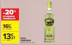 Cora x Carrefour Vodka zubrowka offre