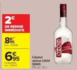 Cora x Carrefour Liqueur saveur litchi soho offre