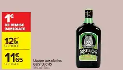 Cora x Carrefour Liqueur aux plantes geistluchs offre