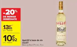 Cora x Carrefour Apéritif à base de vin lillet offre