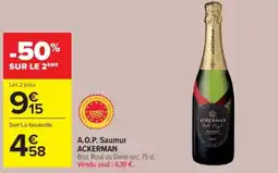 Cora x Carrefour A.o.p. saumur ackerman offre