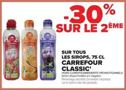 Cora x Carrefour Sur tous les sirops, 75 cl carrefour classic' offre