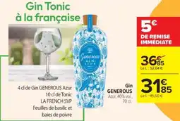 Cora x Carrefour Gin generous offre