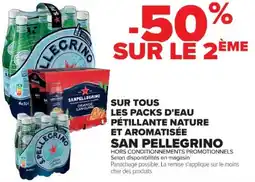Cora x Carrefour Sur tous les packs d'eau pétillante nature et aromatisée san pellegrino offre