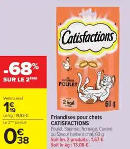 Cora x Carrefour Friandises pour chats catisfactions offre