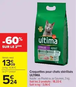 Cora x Carrefour Croquettes pour chats stérilisés ultima offre
