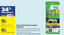 Cora x Carrefour Rasoirs non rechargeables gillette offre