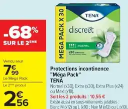 Cora x Carrefour Protections incontinence mega pack tena offre