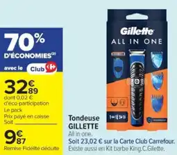 Cora x Carrefour Tondeuse gillette offre