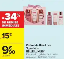 Cora x Carrefour Coffret de bain love 3 produits belle luxury offre