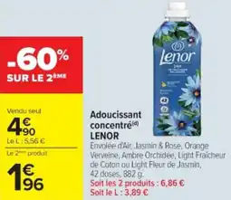 Cora x Carrefour Adoucissant concentré lenor offre