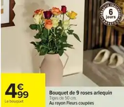 Cora x Carrefour Bouquet de 9 roses arlequin offre