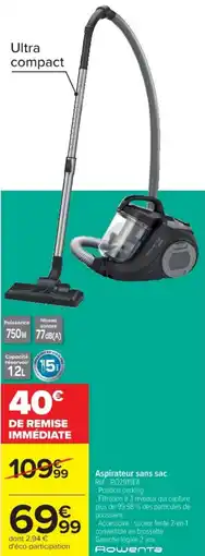 Cora x Carrefour Aspirateur sans sac offre
