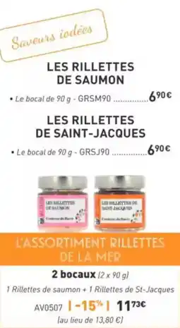 Comtesse du Barry L'assortiment rillettes de la mer offre