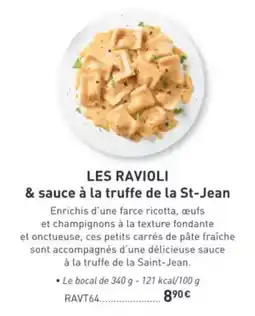 Comtesse du Barry Les ravioli & sauce à la truffe de la st jean offre