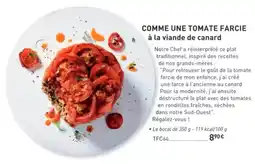Comtesse du Barry Comme une tomate farcie à la viande de canard offre