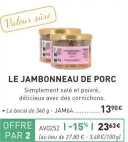 Comtesse du Barry Le jambonneau de porc offre