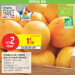 Intermarché Drive Pomelo de corse bio a chair rouge offre