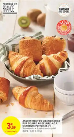 Intermarché Drive Assortiment de viennoiseries pur beurre au beurre aor charente poitou x6 a offre