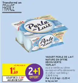 Intermarché Drive Yaourt perle de lait nature en offre decouverte yoplait offre