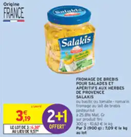 Intermarché Drive Fromage de brebis pour salades et aperitifs aux herbes de provence salakis offre