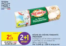 Intermarché Drive Buche de chevre fondante president offre