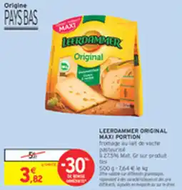 Intermarché Drive Leerdammer original maxi portion offre