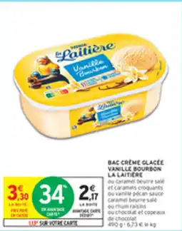 Intermarché Drive Bac creme clacée vanille bourbon la laitiere offre