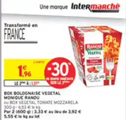 Intermarché Drive Box bolognaise vegetal monique ranou offre