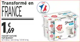 Intermarché Drive Yaourt nature top budget offre