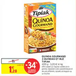 Intermarché Drive Quinoa gourmand 3 quindas et ble tipiak offre