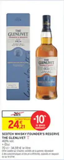 Intermarché Drive Scotch whisky founder's reserve the glenlivet offre