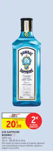 Intermarché Drive Gin sapphire dombay offre