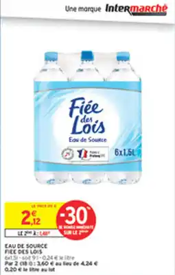Intermarché Drive Eau de source fice des lois offre