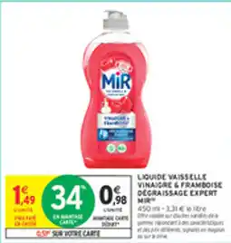 Intermarché Drive Liquide vaisselle vinaigre & framboise degraissage expert mir offre