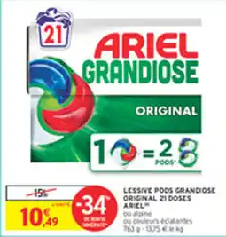 Intermarché Drive Lessive pods grandiose original 21 doses ariel offre