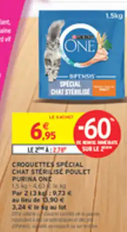 Intermarché Drive Croquettes special chat sterilise poulet purina one offre