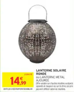 Intermarché Drive Lanterne solaire ronde offre