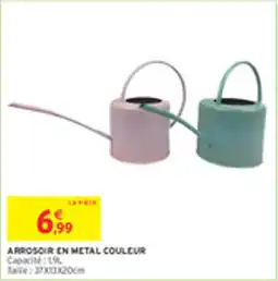 Intermarché Drive Arrosoir en metal couleur offre