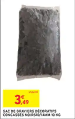 Intermarché Drive Sac de graviers decoratifs concasses noirs10 54mm offre