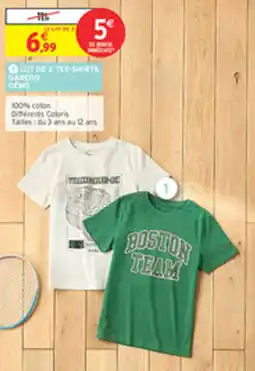 Intermarché Drive Lot de 2 tec-shirts garçon семо offre
