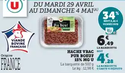 Hyper U Hache vrac soit pur boeuf offre