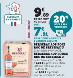 Hyper U Bergerac aop rose roc de breyssac u offre