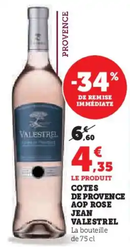 Hyper U Cotes de provence aop rose jean valestrel offre