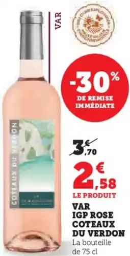 Hyper U Var igp rose coteaux du verdon offre