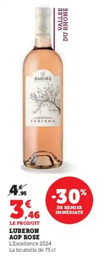 Hyper U Luberon aop rose offre