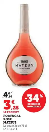 Hyper U Portugal rose mateus offre